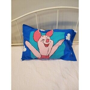 VINTAGE DISNEY WINNIE THE POOH & PIGLET STANDARD PILLOWCASE COTTON BLEND